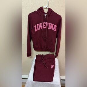 PINK Victoria's Secret Joggers & Zip up Set